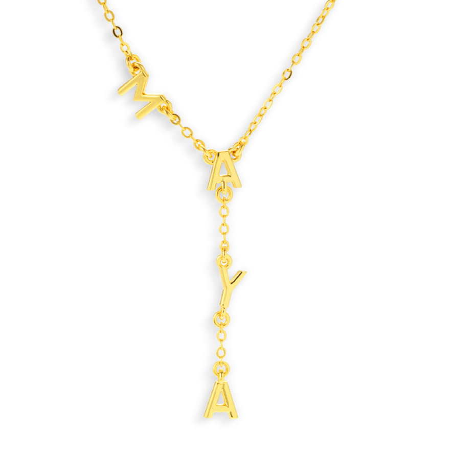 Custom/Personalized Name Drop Lariat Necklace