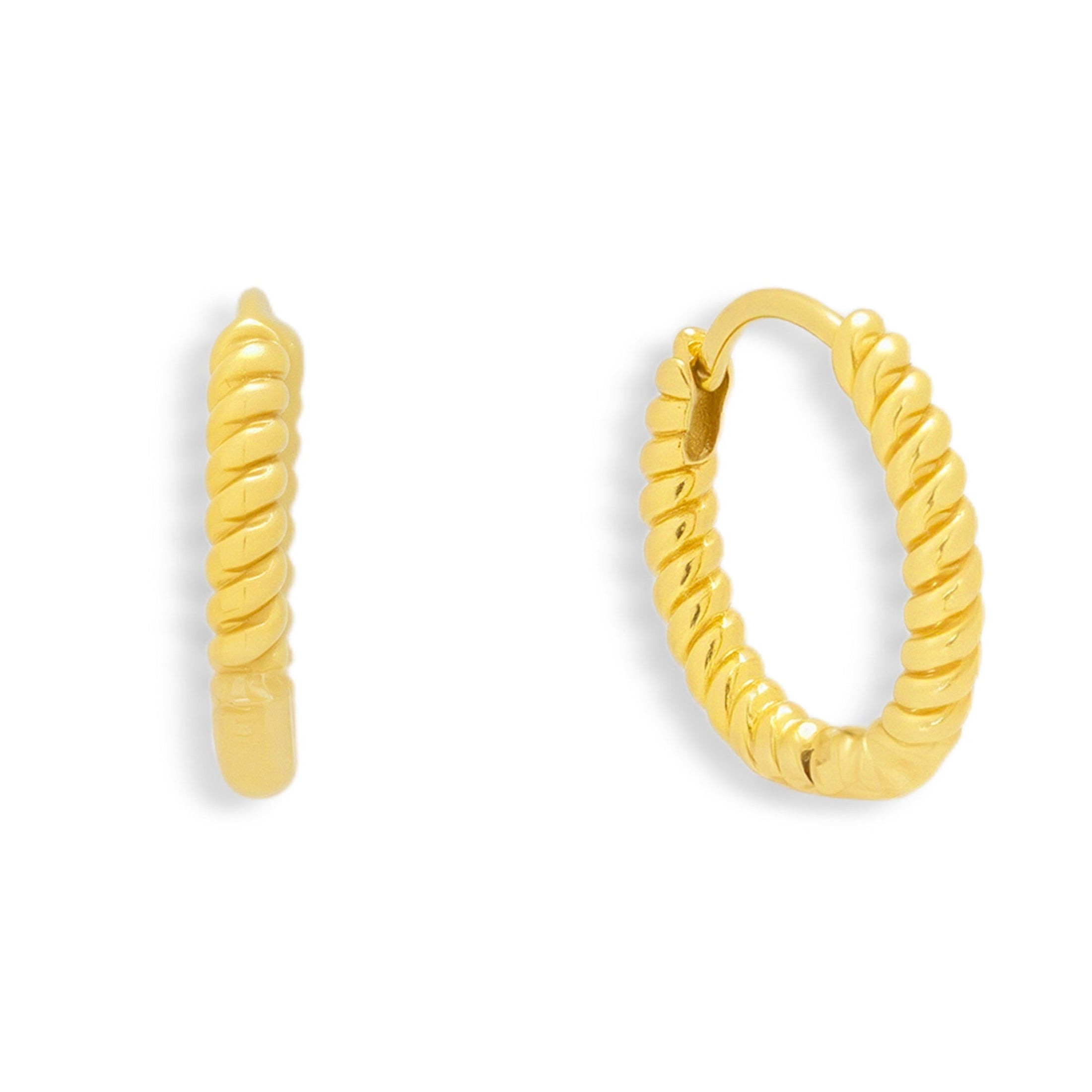 Chunky Twist Hoop Earrings - EVRYJEWELS