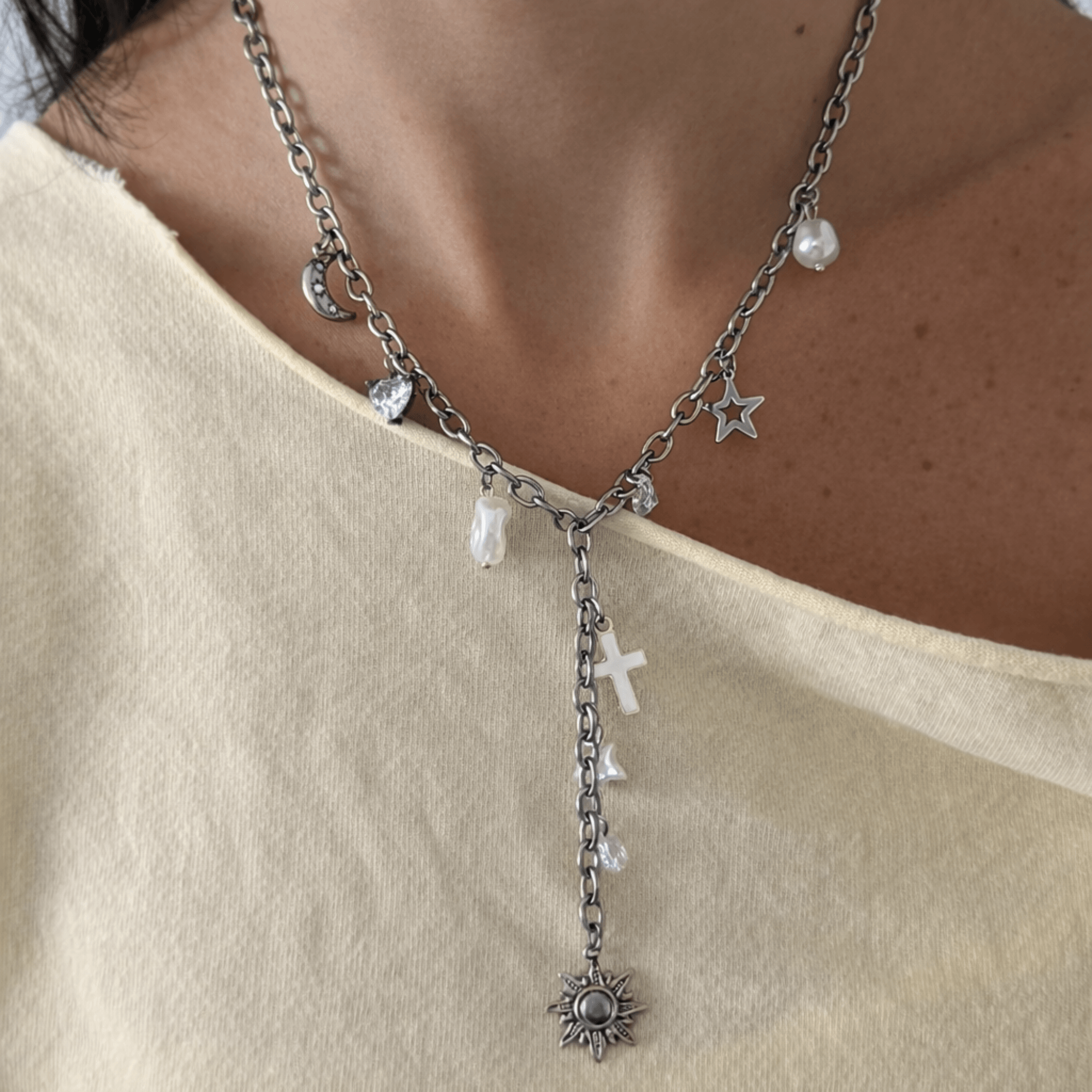 Wish Upon a Charm Lariat Necklace - AQeCom