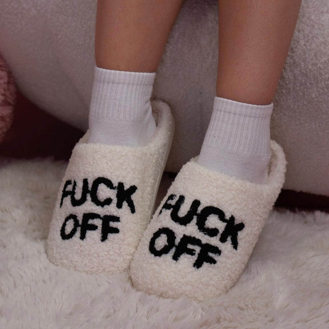 Leave Me Alone Slippers - AQeCom