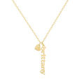 Custom/Personalized Mini Vertical Charm Nameplate Necklace - EVRYJEWELS